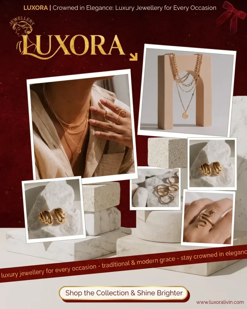 Elegant statement necklace from LuxoraLivin jewellery collection